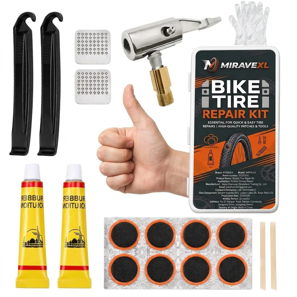Bicycle Repair Kit - طقم إصلاح إطارات الدراجات MIRAVEXL، مجموعة