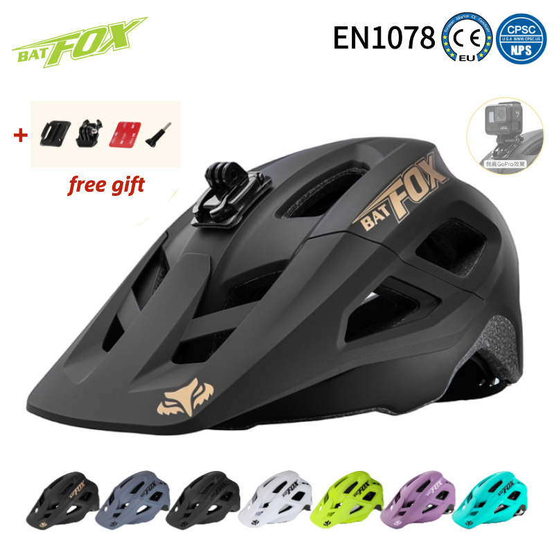 Cycling Gear Pas - BATFOX خوذة الدراجة الجبلية يمكن تثبيت