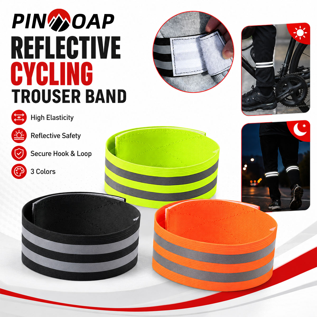Cycling Gear For Commuting - بينمواب 1/2 قطعة حزام ساق للدراجات