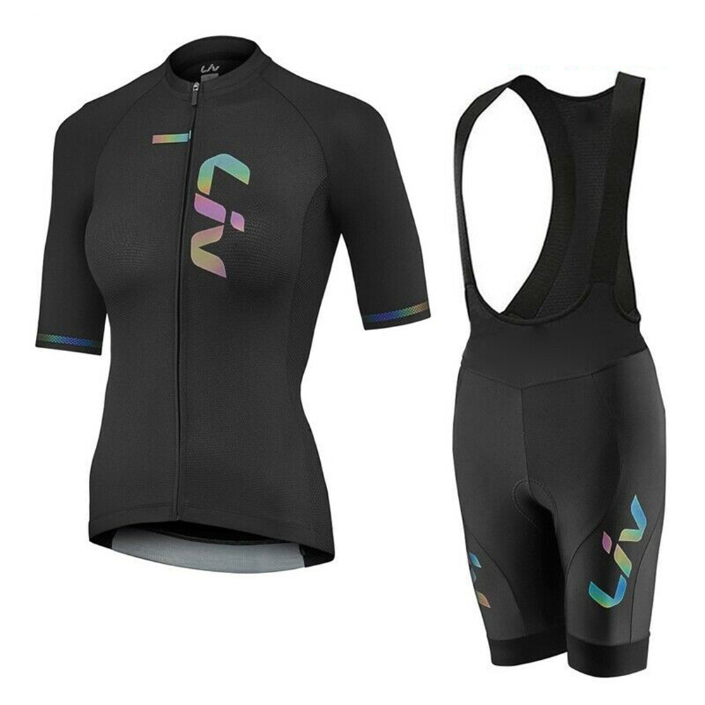 Cycling Gear Ladies - مجموعة قميص ركوب الدراجات المتحركة والمريلة