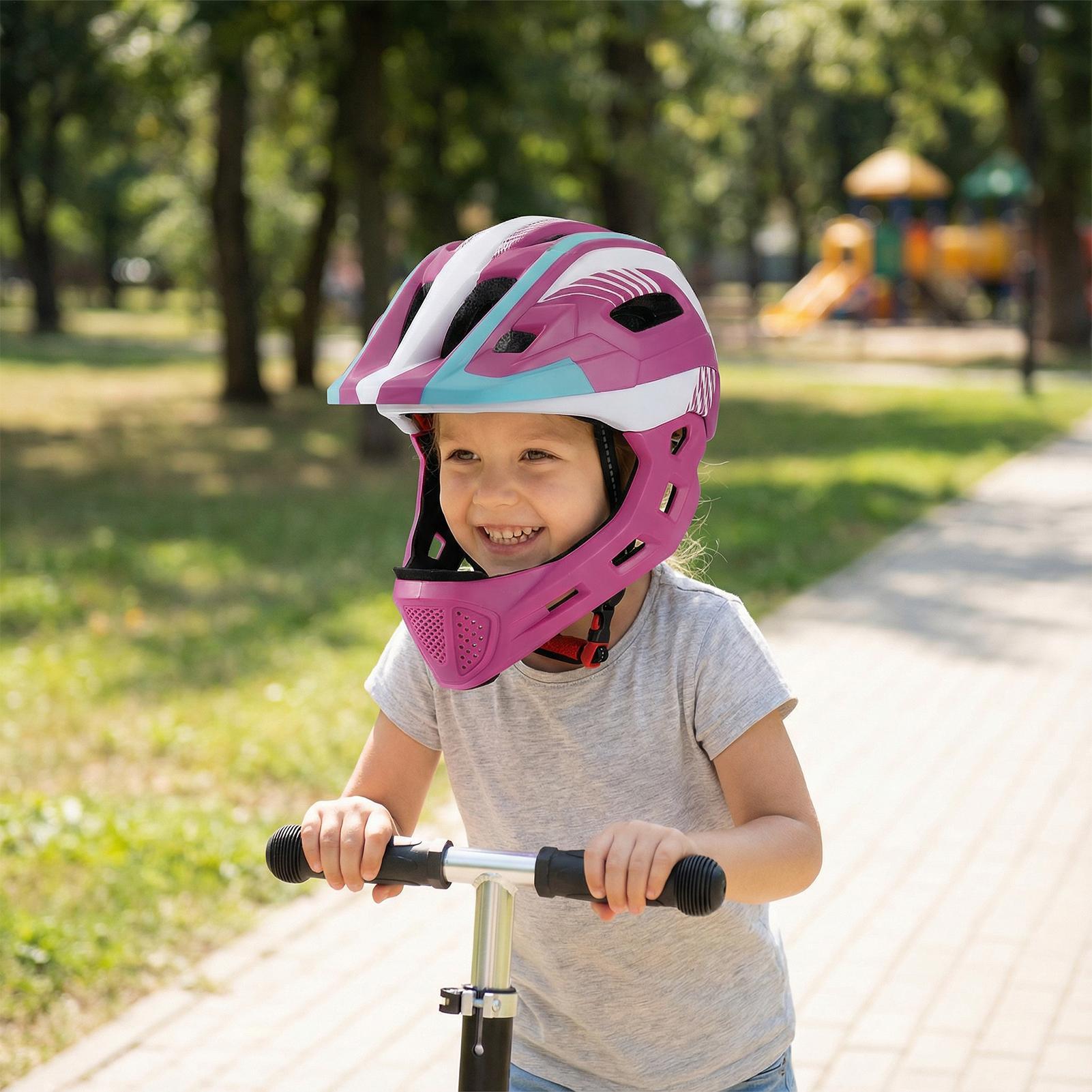 خوذة شبابية لكامل الوجه لرأس ر - مراجعة Cycling Gear Beginner وسعره