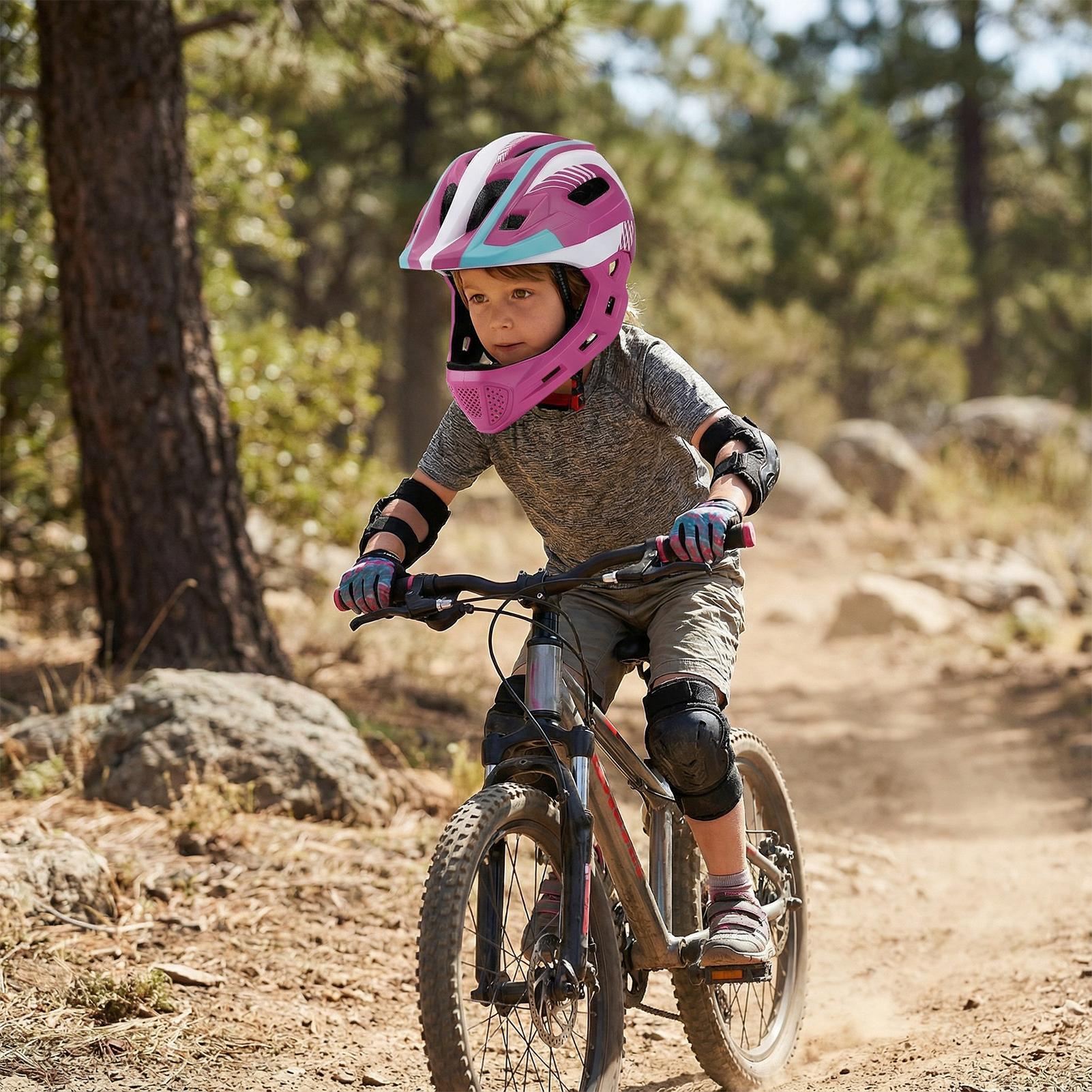 خوذة شبابية لكامل الوجه لرأس ر - مراجعة Cycling Gear Beginner وسعره