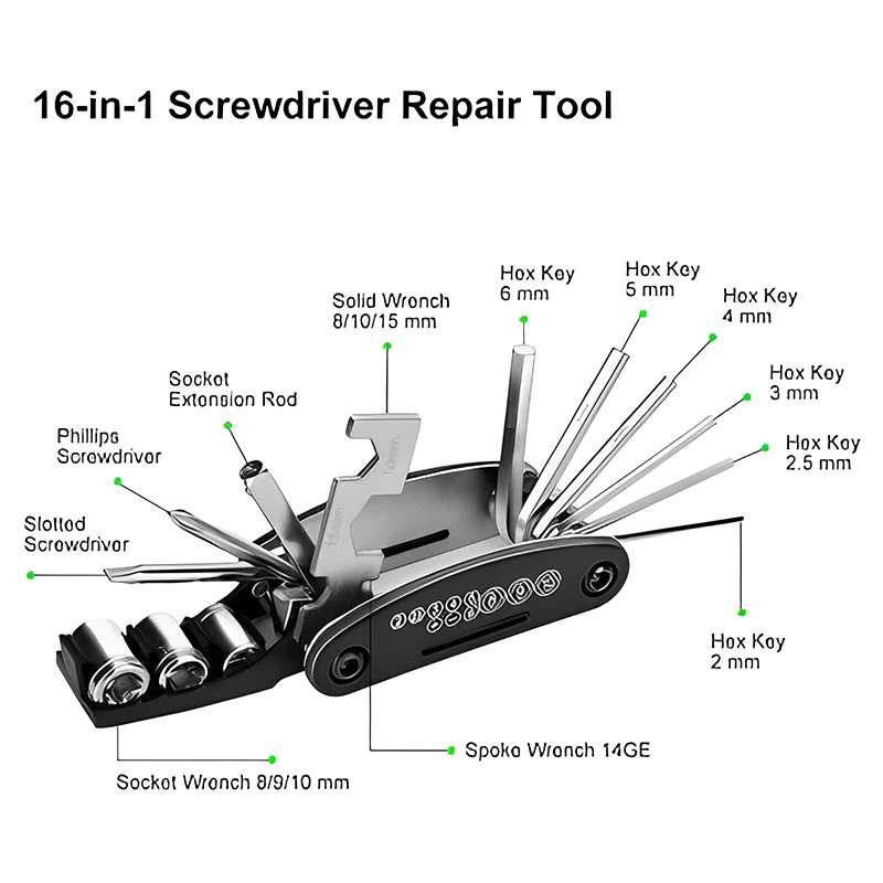 المحمولة دراجة أدوات إصلاح عدة - مراجعة Bicycle Repair Kit وسعره